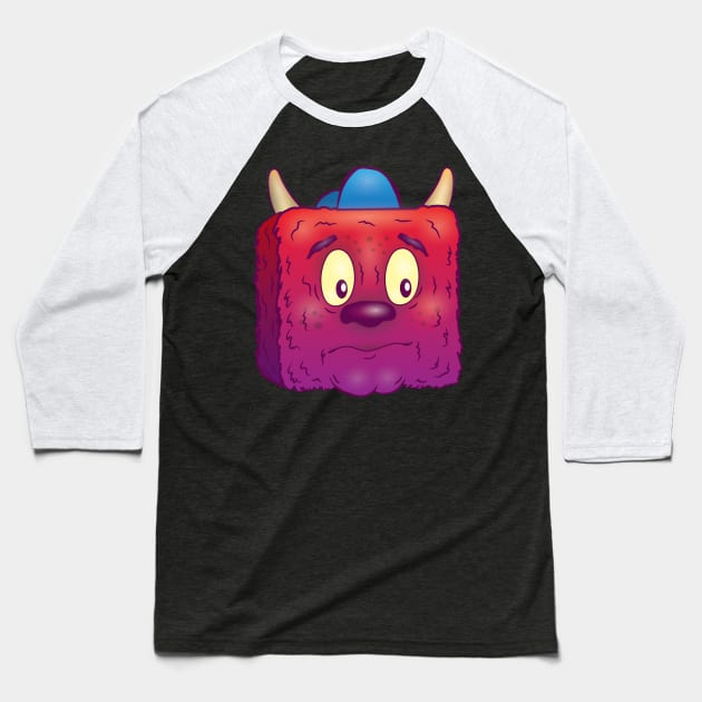 Concerned Box Monster Baseball T-Shirt by digit10designs